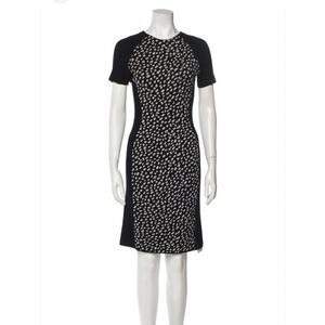 Tory Burch Merino Wool Gemma Leopard Print Dots Sweater Dress M Mob Wife Winter